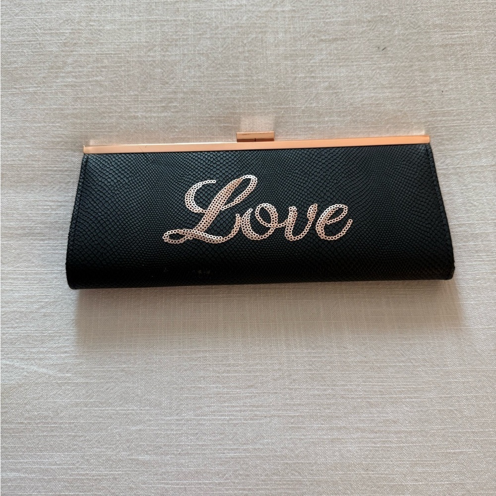 Black 'Love' Clutch